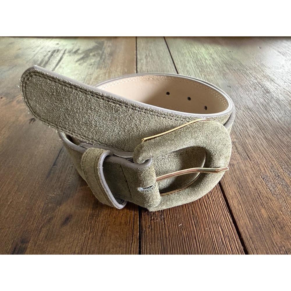 LOFT Suede Buckle‎ Belt Olive Green XS Leather Western Boho Accessory